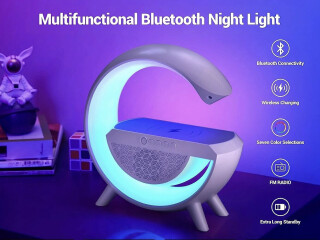 Rgb light and Bluetooth speaker with wireless charging system
